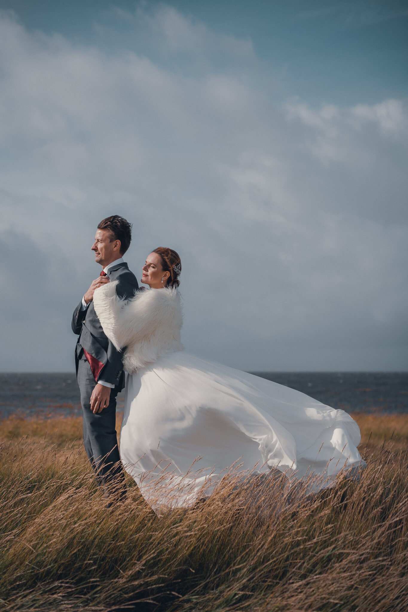 A professional wedding photographer capturing beautiful moments in Denmark